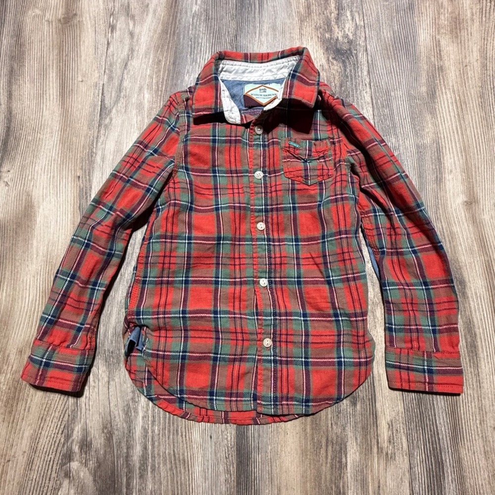 Scotch Shrunk Button Down Shirt Red Plaid Cabincore